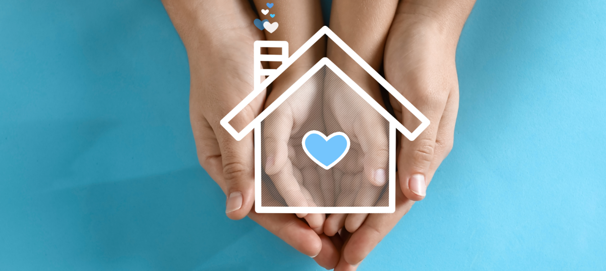 Image de mains avicone icone maison